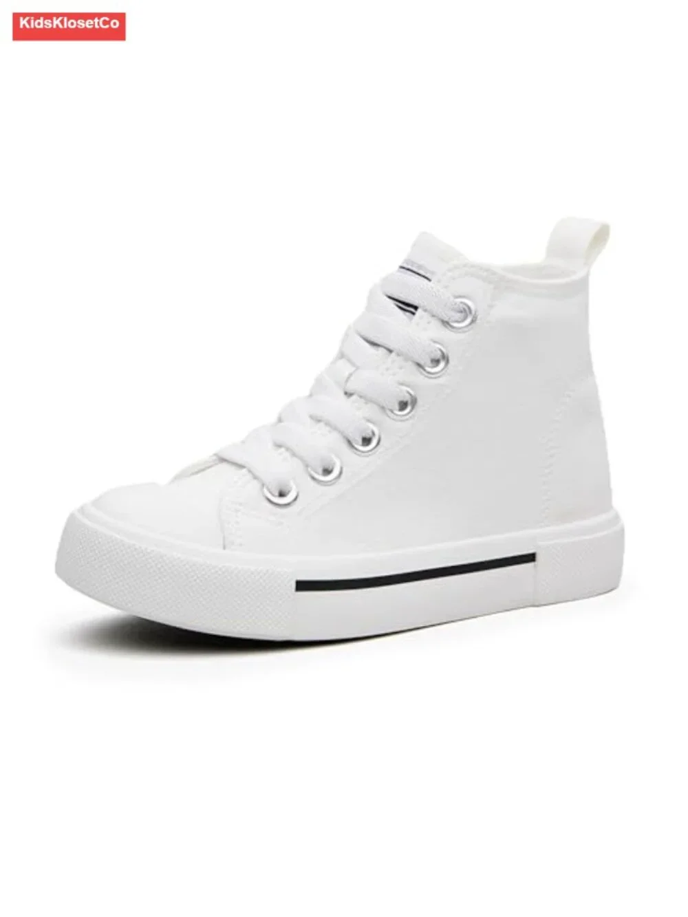 Kids High Top Canvas Sneakers Easy On Off Hook Loop Non Slip Toddler Boys Girls